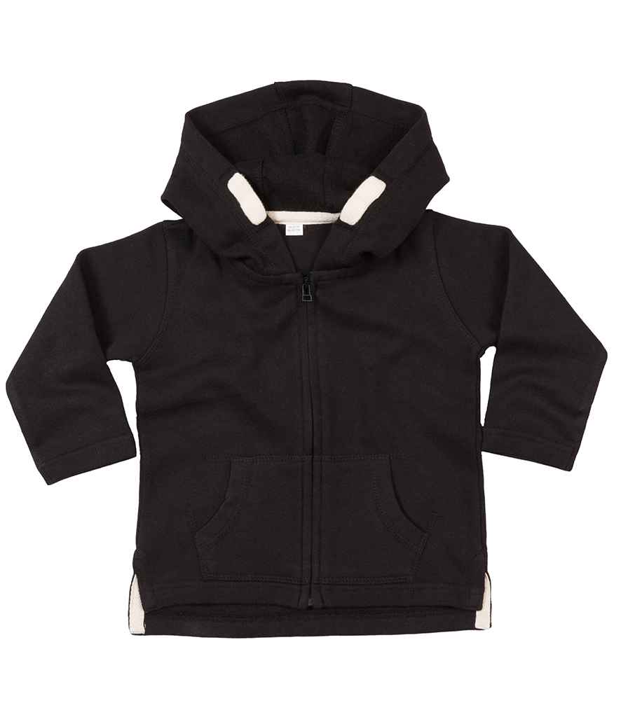 Baby black zip top up hoodie